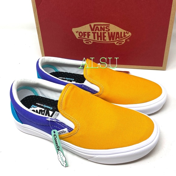 🌸Sale🌸 VANS Comfycush Slip On Multi Block Canvas Women’s Size 8 VN0A3WMD2CC - Picture 7 of 10